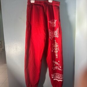 Youngland Red Graphic Jogger Sweatpants